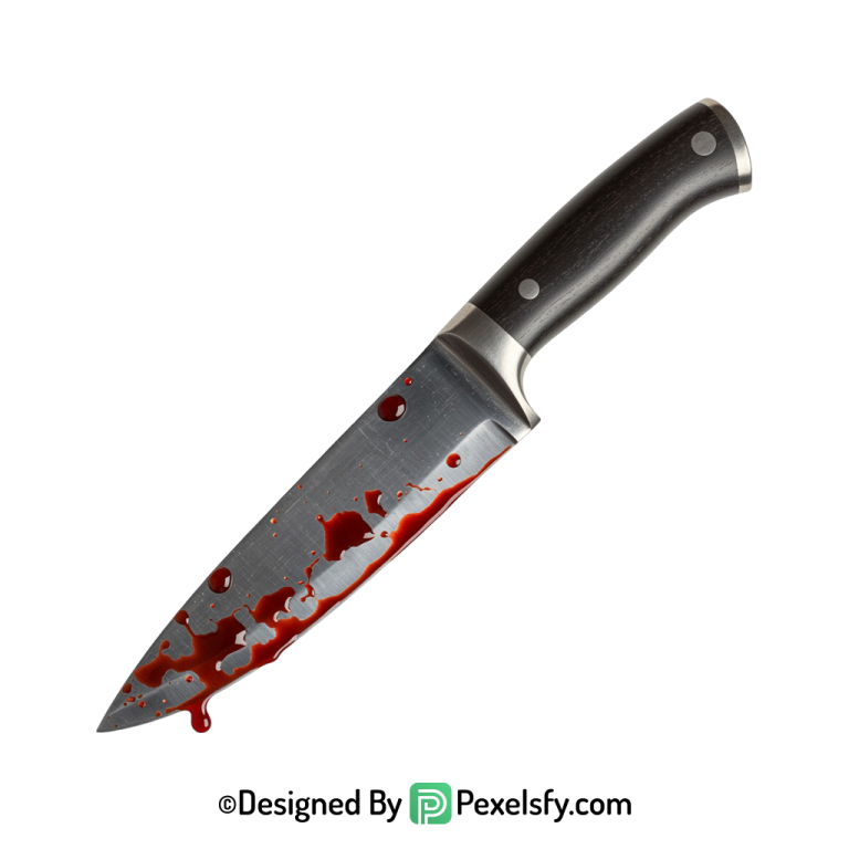 Bloody Knife PNG Scary Design transparent background