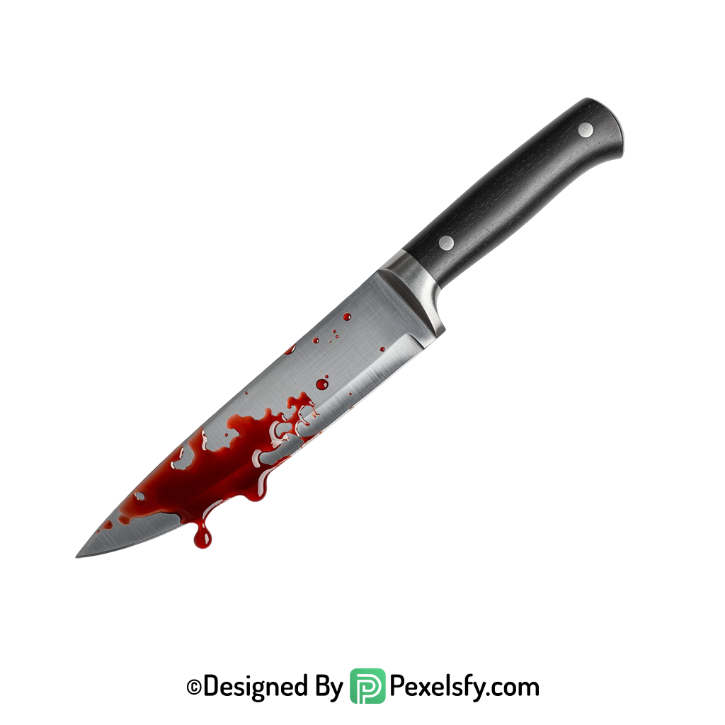 Bloody Knife PNG for Invitations transparent background