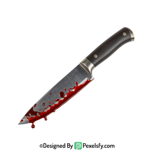 Realistic Bloody Knife PNG File transparent background