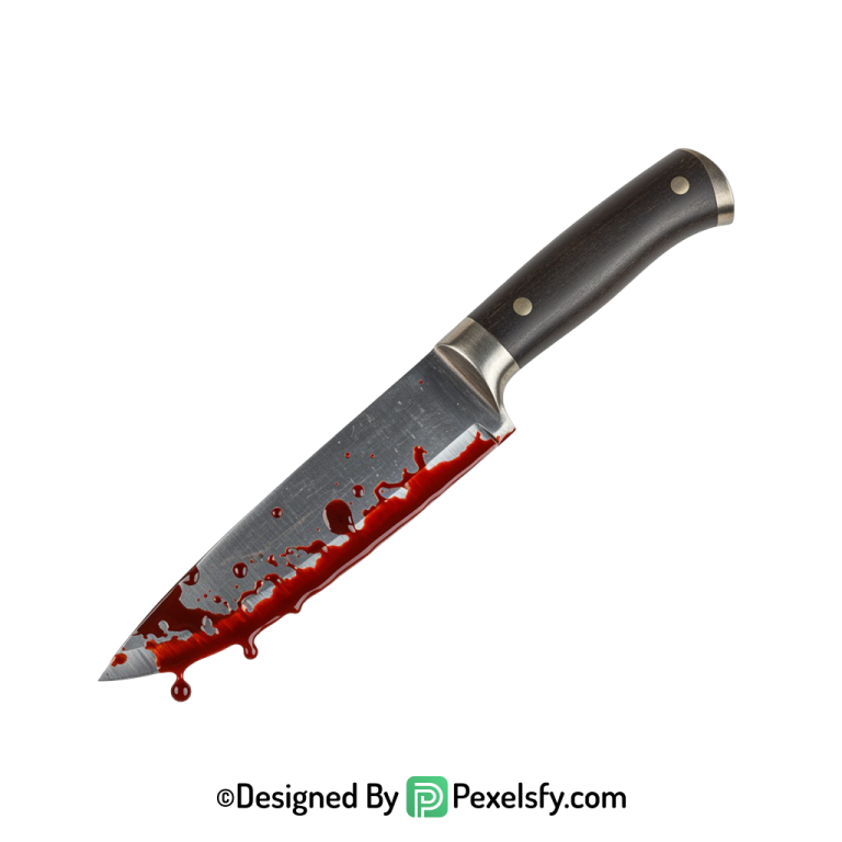 Realistic Bloody Knife PNG File transparent background