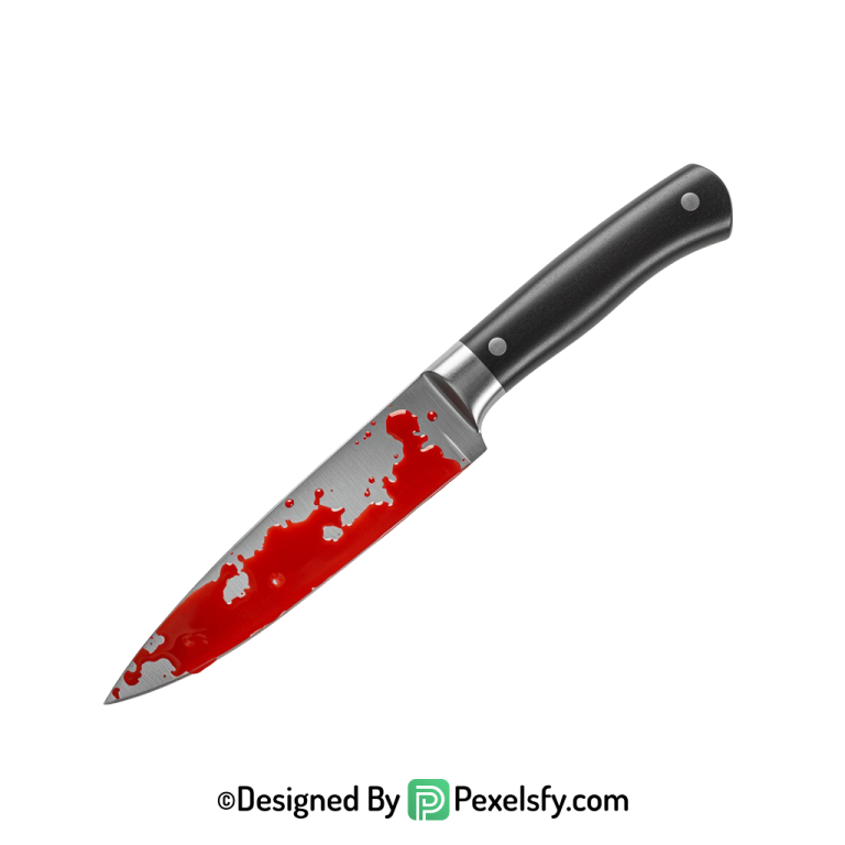Bloody Knife PNG Grunge Look transparent background