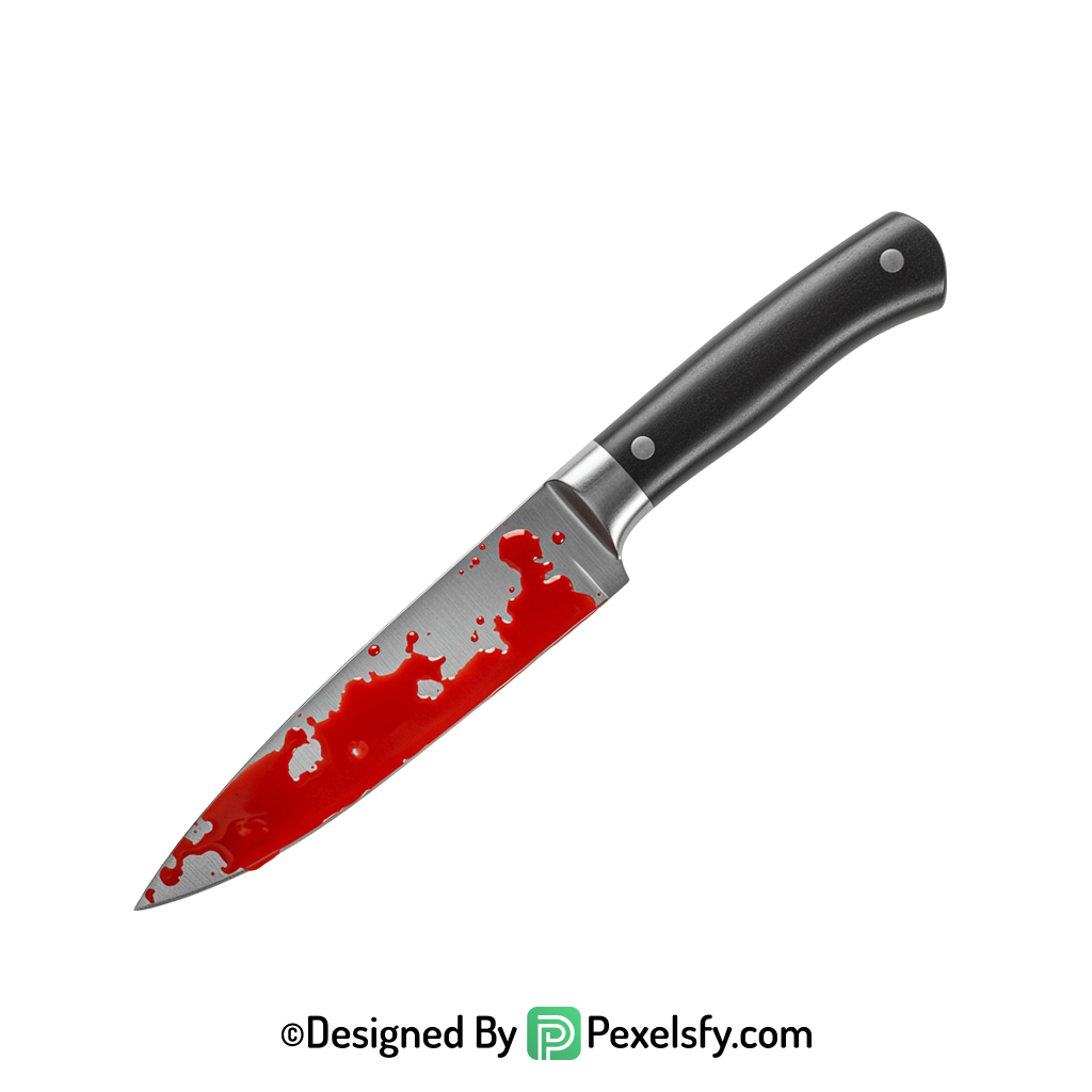Bloody Knife PNG Grunge Look transparent background