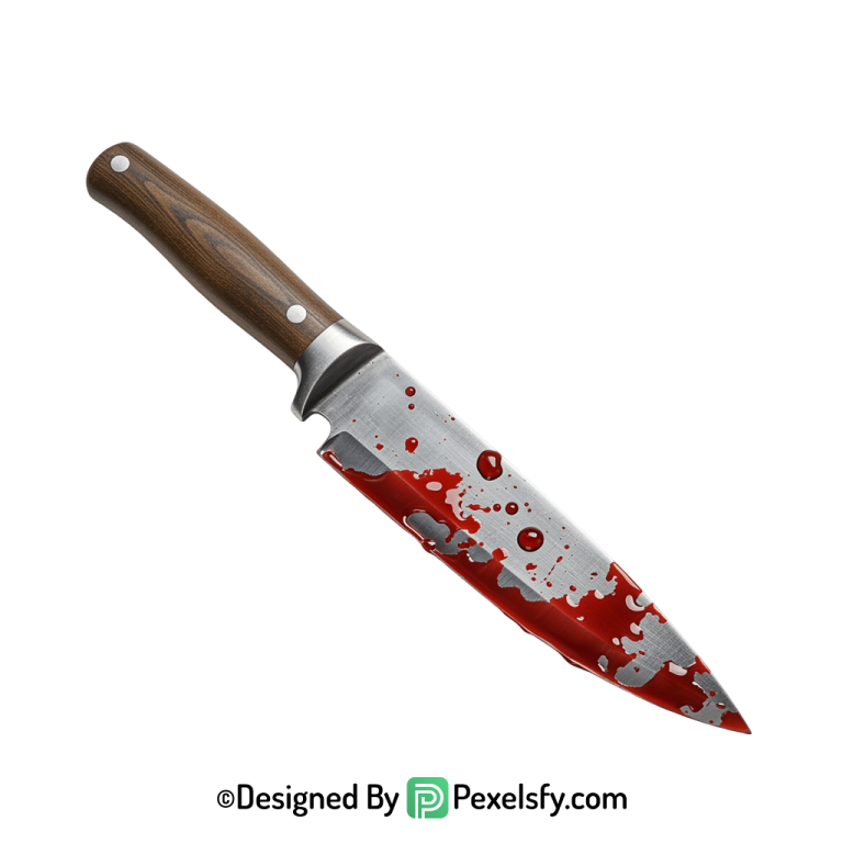 Bloody Knife PNG on Transparent transparent background