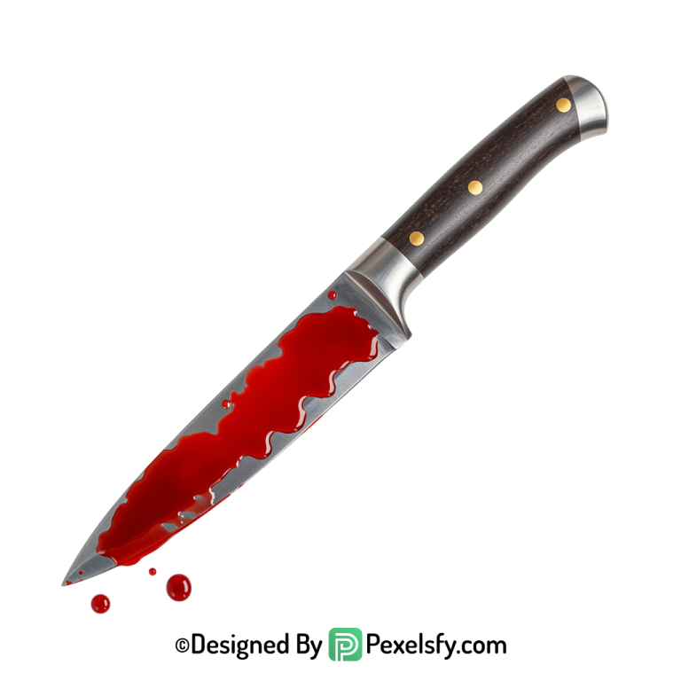 Bloody Knife PNG with Dripping Blood transparent