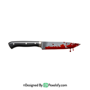 Bloody Knife PNG Printable Version transparent background