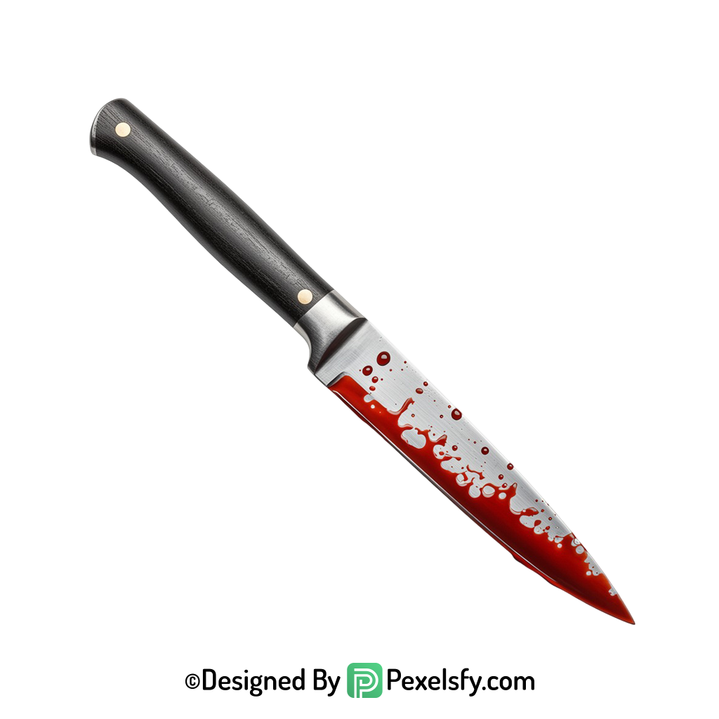 Bloody Knife PNG for Halloween transparent background