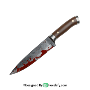 Bloody Knife PNG with Blood Effect transparent