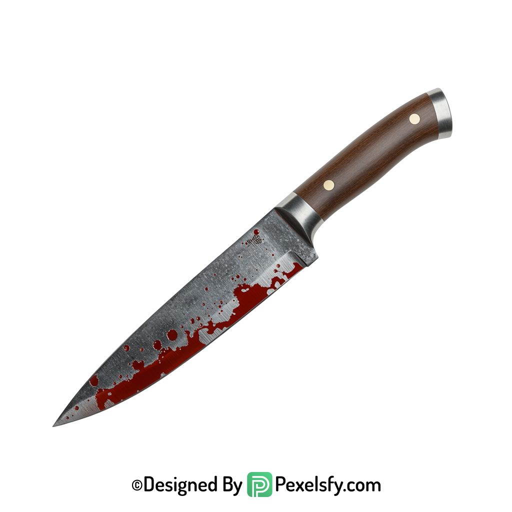 Bloody Knife PNG with Blood Effect transparent