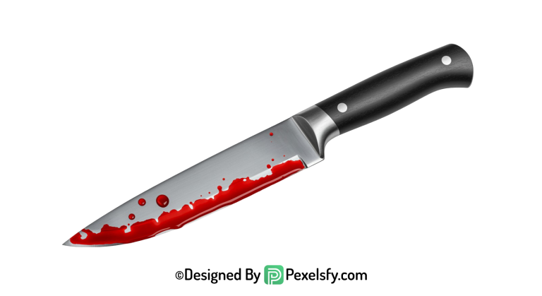 Bloody Knife PNG for Mockups transparent background