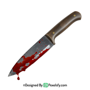 Bloody Knife PNG Terrifying Style transparent background