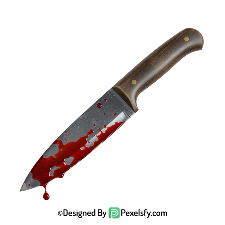Bloody Knife PNG Terrifying Style transparent background