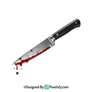 Bloody Knife PNG Horror Asset transparent background
