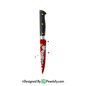 Bloody Knife PNG with Gruesome Look transparent