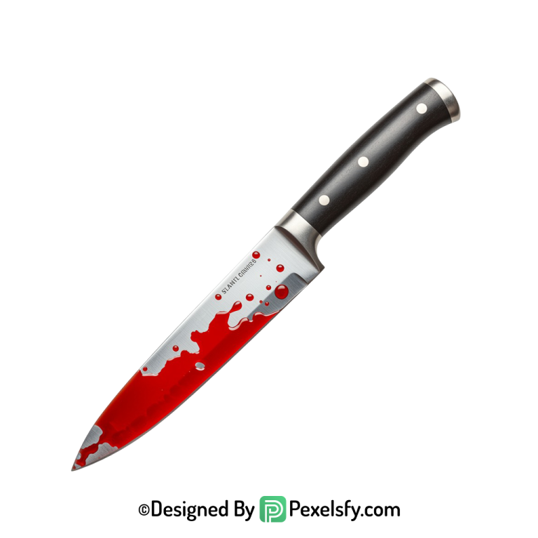 Bloody Knife PNG with Sharp Detail transparent