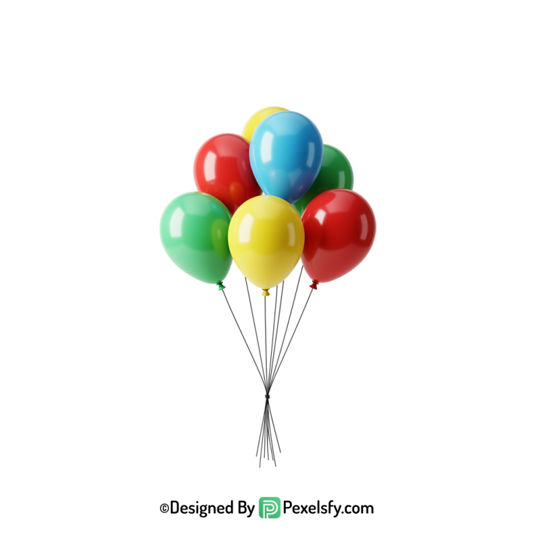 colorful balloons png image for celebration, happy