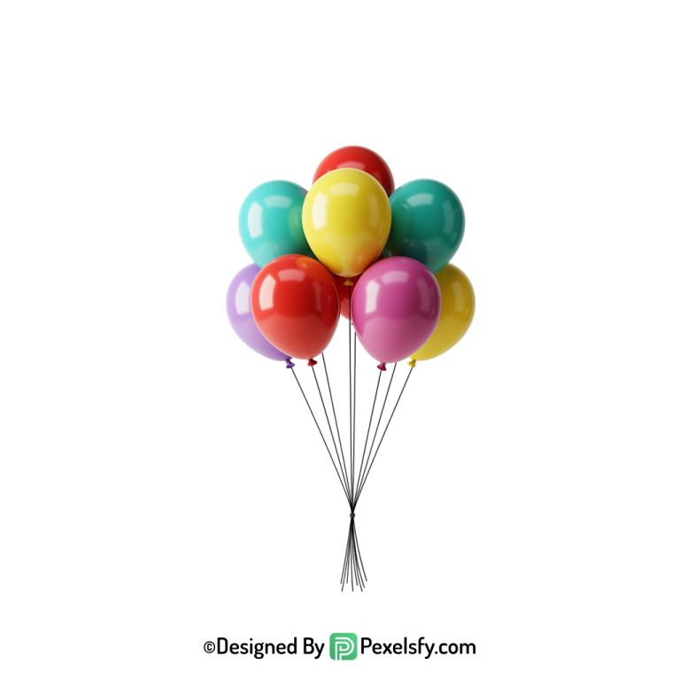 shiny balloons png image transparent file, happy