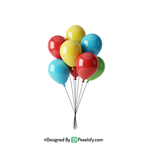 balloons png image for birthday decor, happy