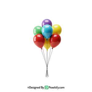 balloons png image floating in air, happy