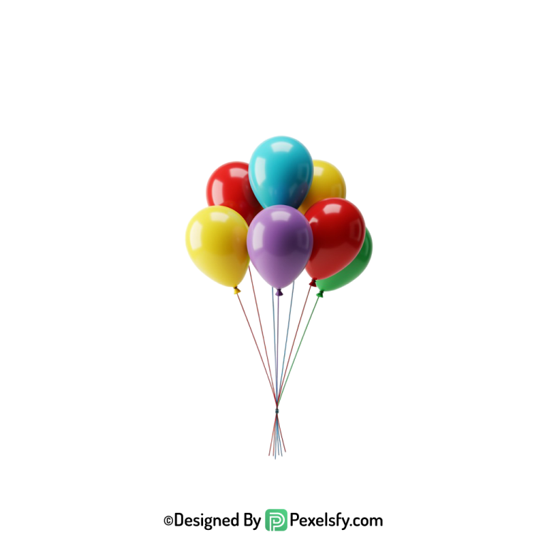 cartoon balloons png image illustration, happy birthday