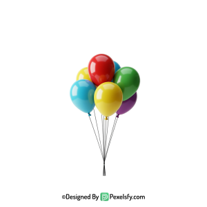 balloons png image for photoshop editing, happy