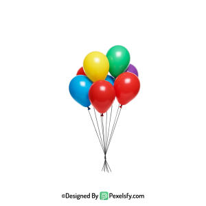 balloons png image with transparent background, happy