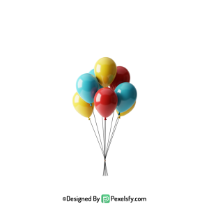 balloons png image for invitations, happy birthday