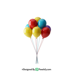 balloons png image festive design asset, happy