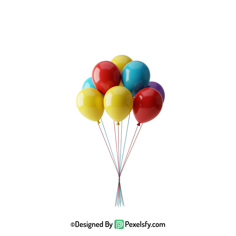 balloons png image festive design asset, happy