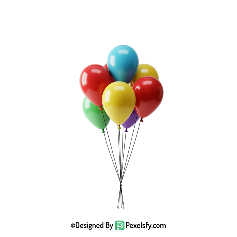 3d balloons png image in bulk, happy