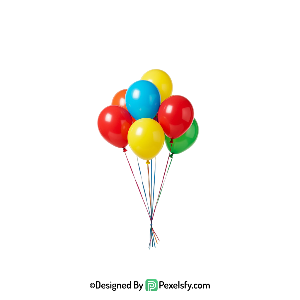 birthday balloons png image high quality, happy