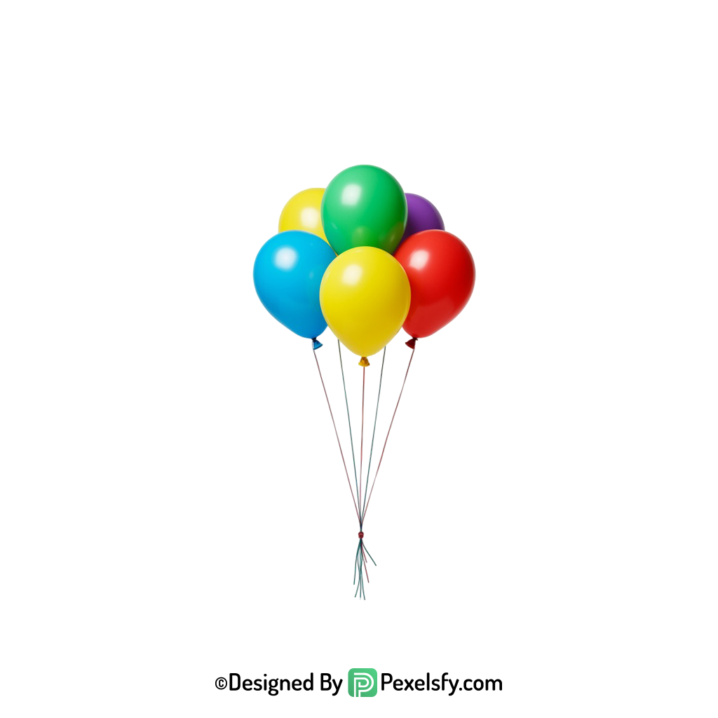 sparkle balloons png image festive clipart, happy