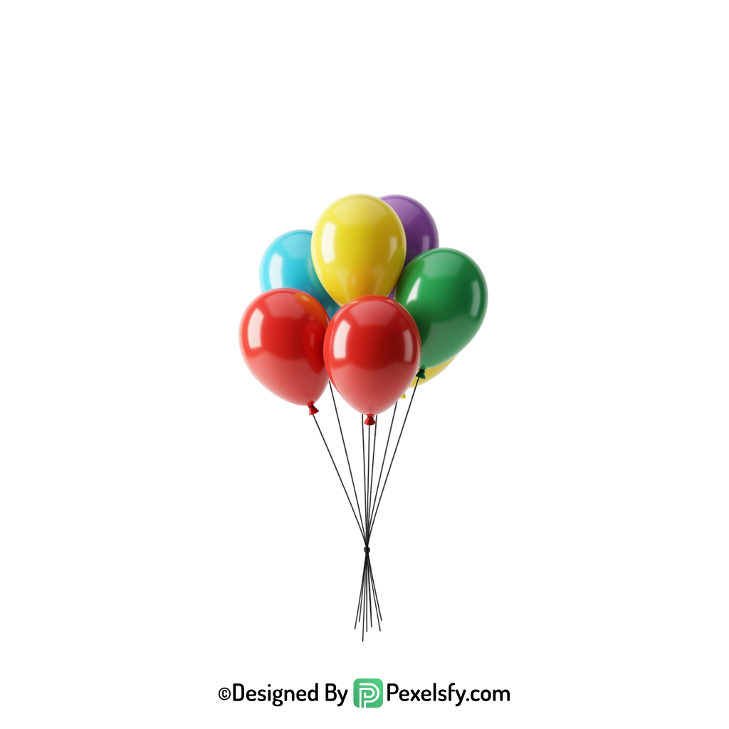 balloons png image perfect for celebration, happy