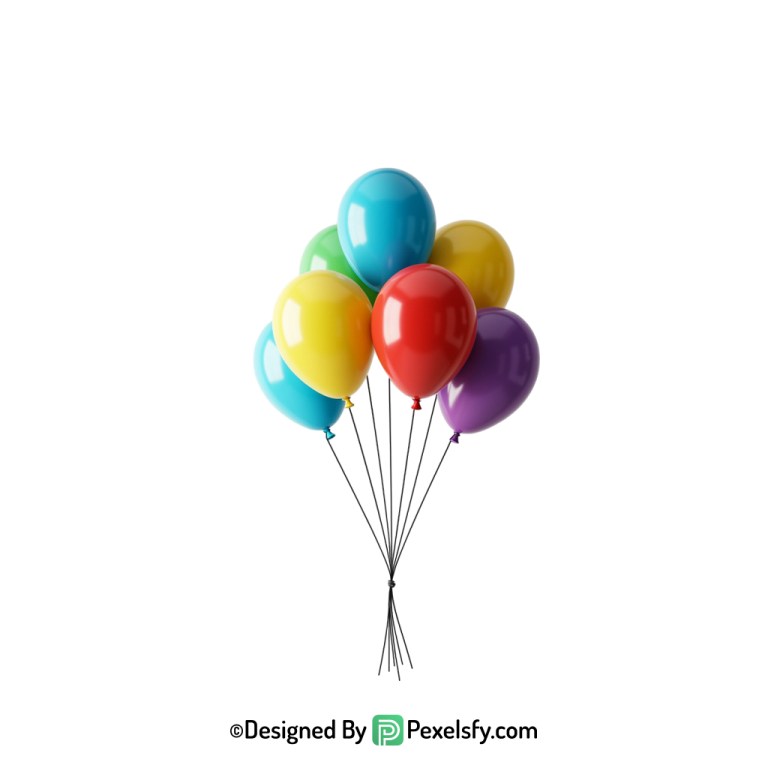 balloons png image floating celebration concept, happy