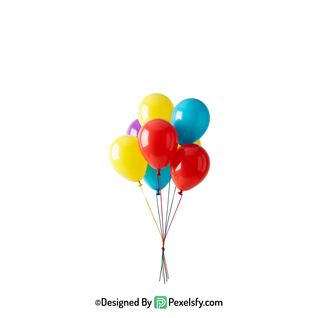 bubbles and balloons png image design, happy