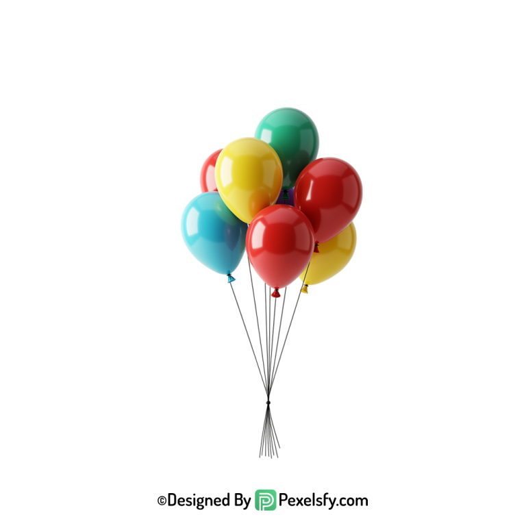 balloons png image for graphic design, happy