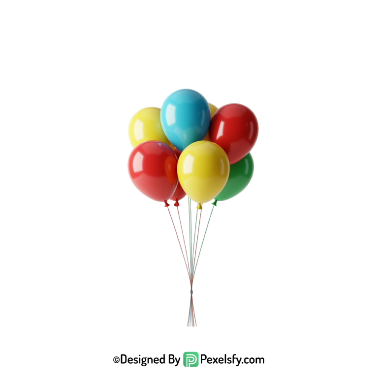 balloons png image kids party style, happy