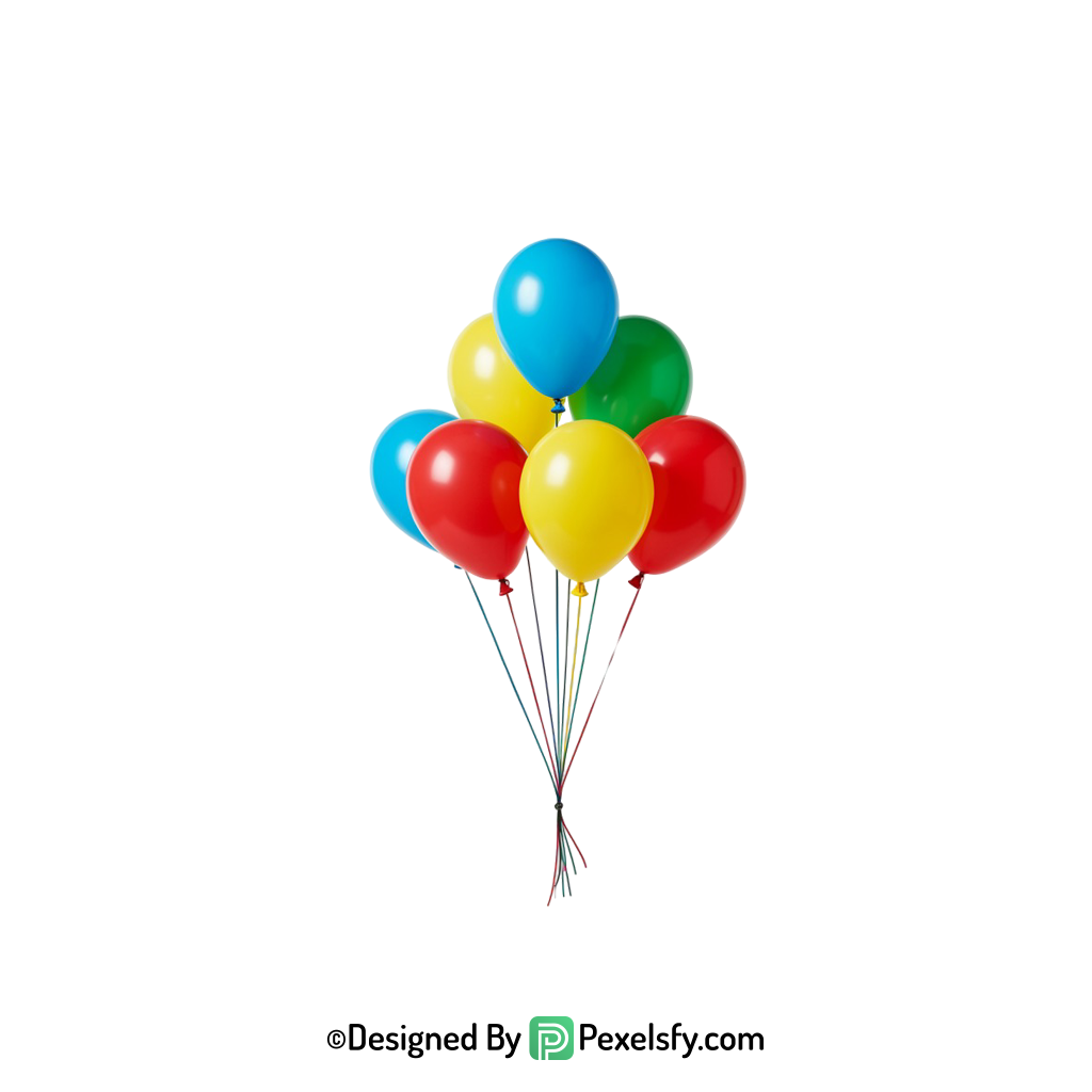 birthday party balloons png image pack, happy
