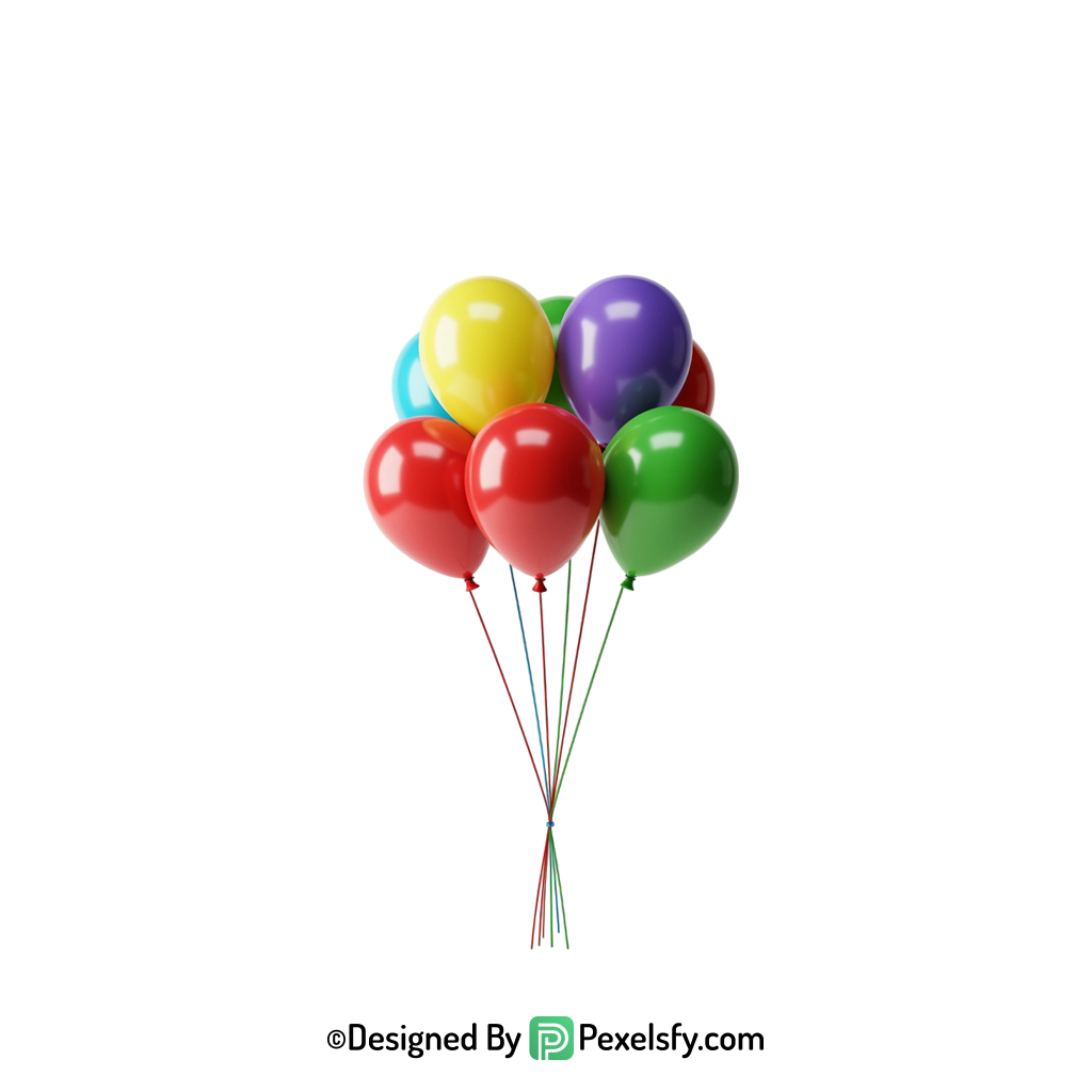 balloons png image collection for designers, happy