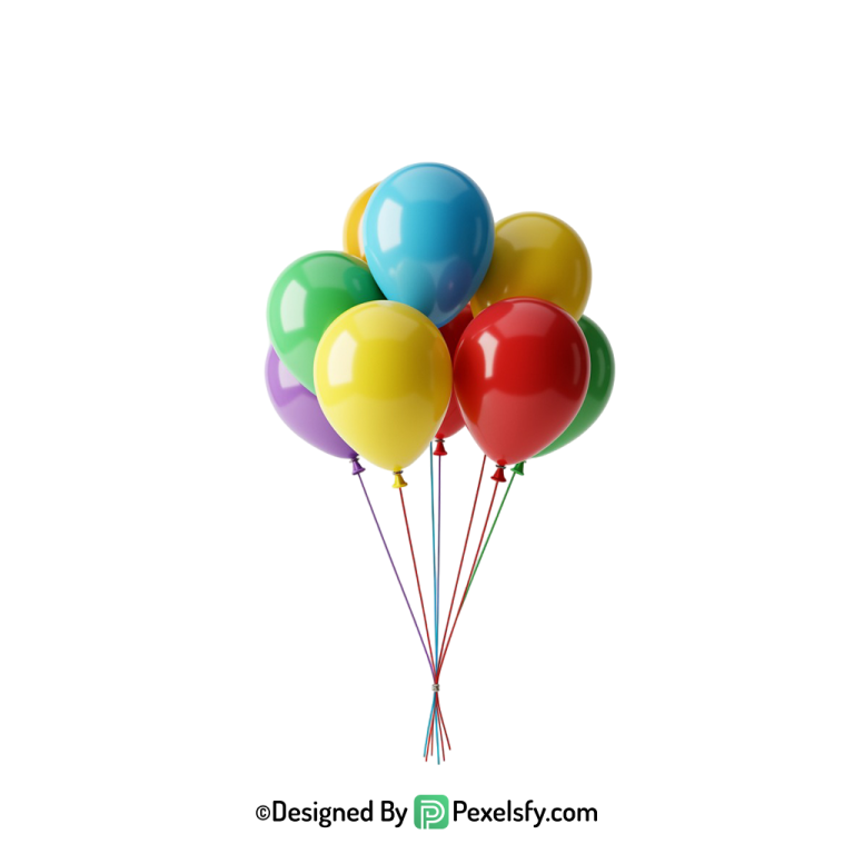festive balloons png image for events, happy