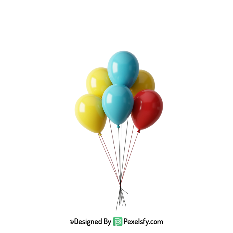 helium balloons png image for design, happy