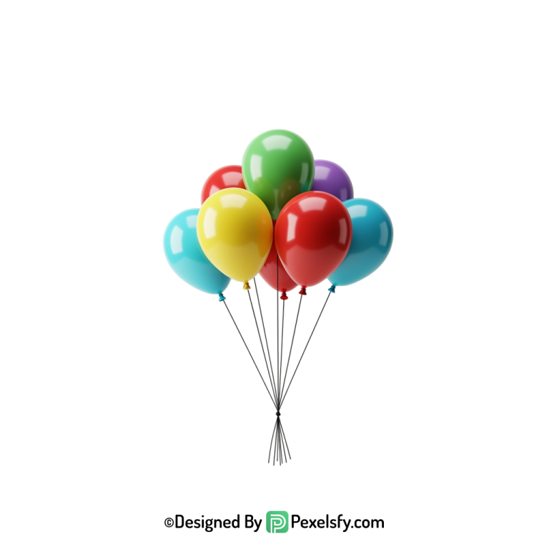 super colourful balloons png decoration icon, happy