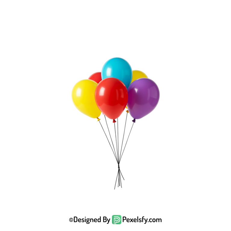 unique display colourful balloons png combo, happy