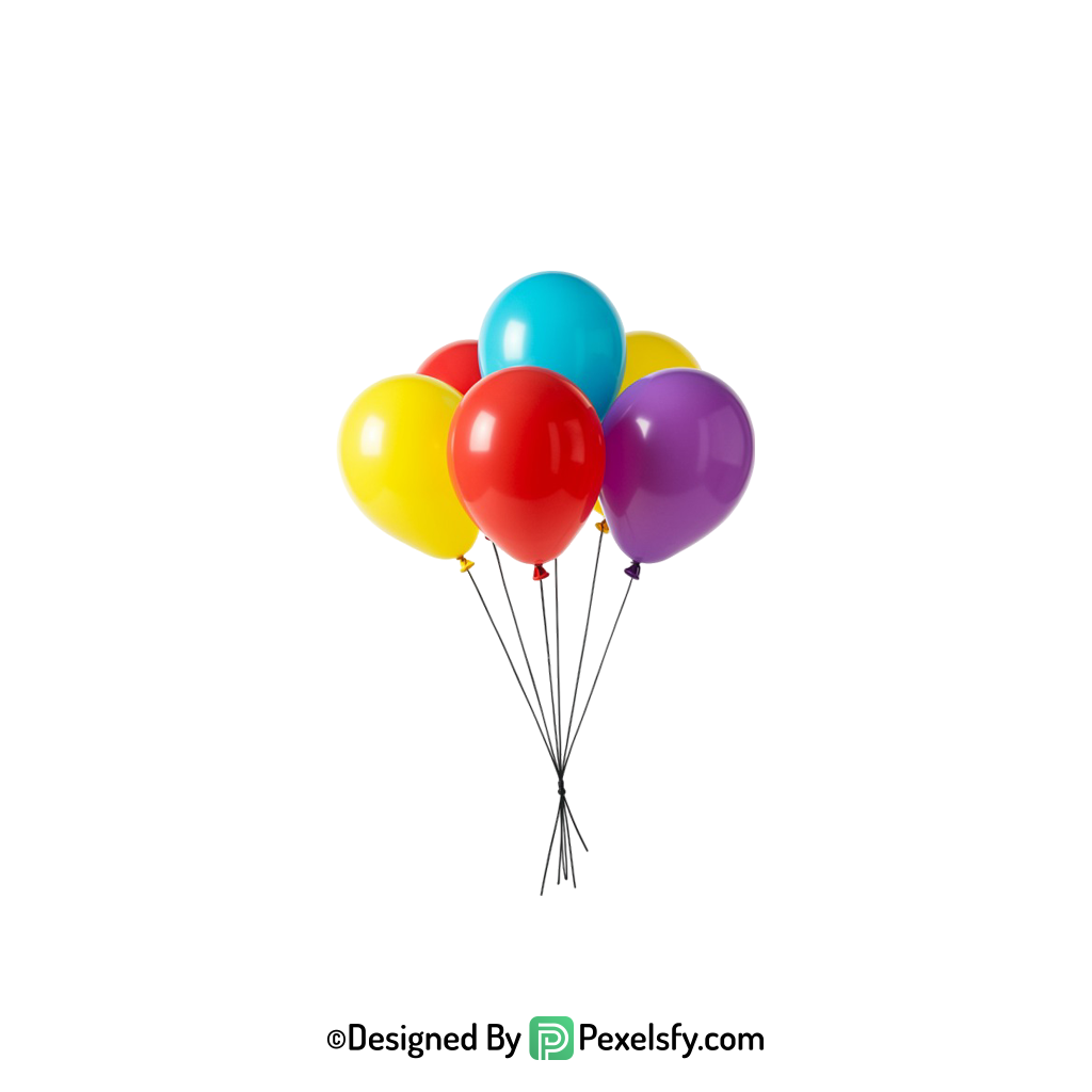unique display colourful balloons png combo, happy