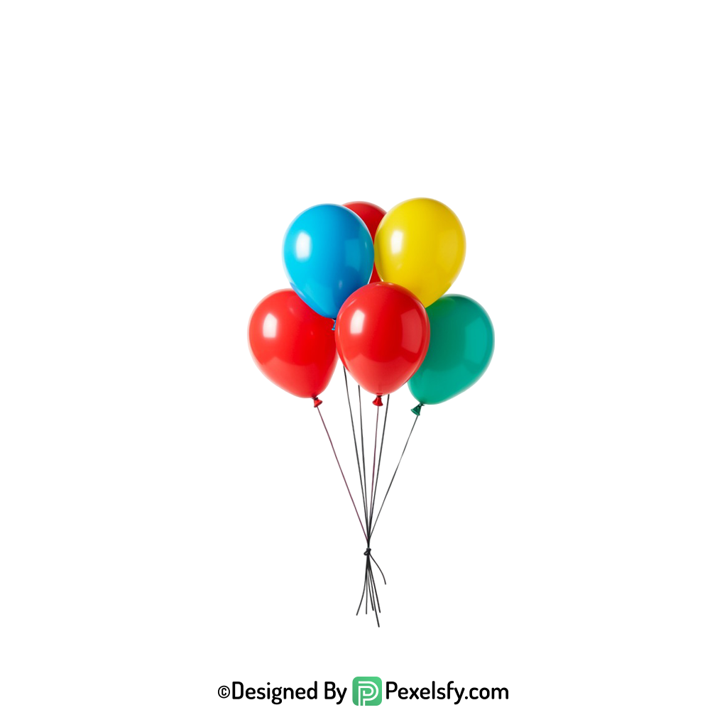 creative themed colourful balloons png bundle, happy
