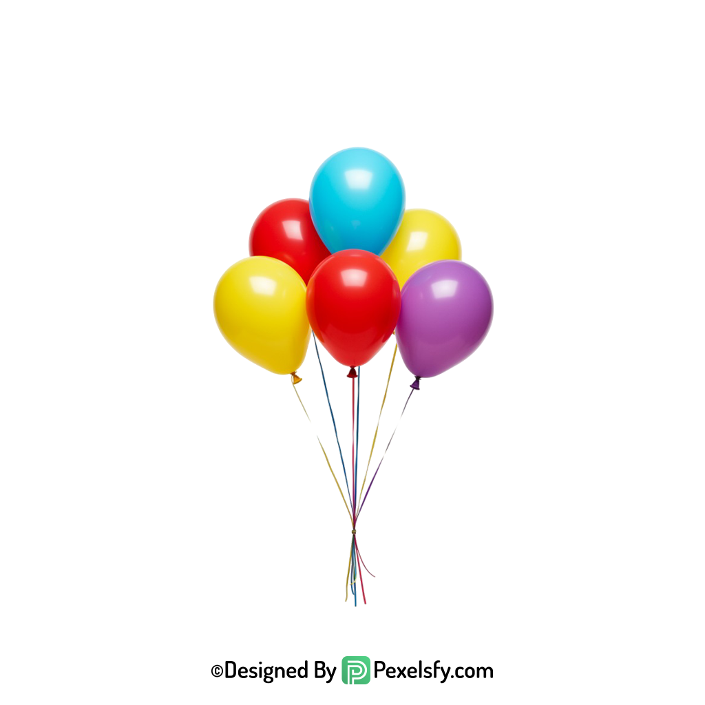premium colourful balloons png image download, happy