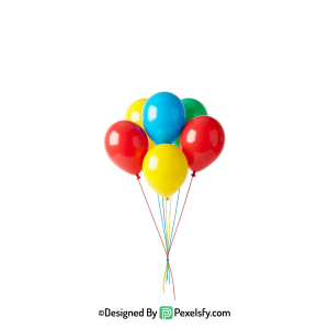 cheer theme colourful balloons png element, happy