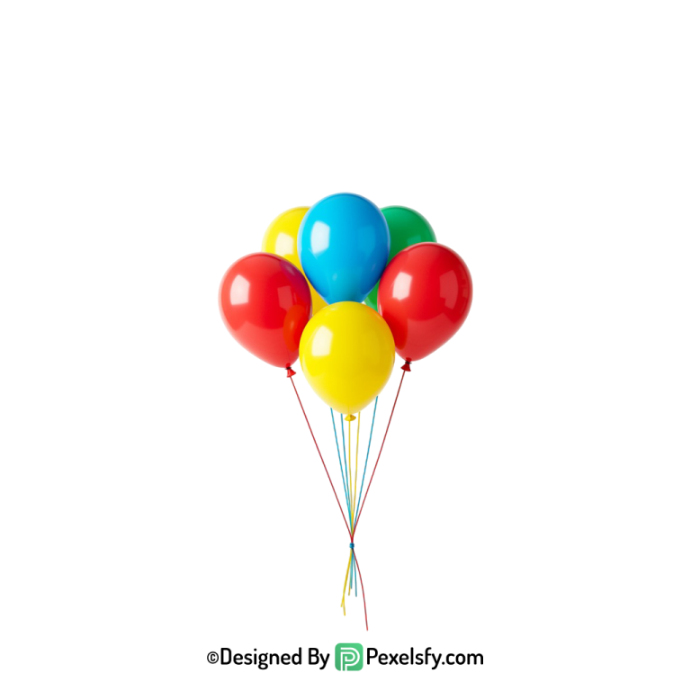 cheer theme colourful balloons png element, happy