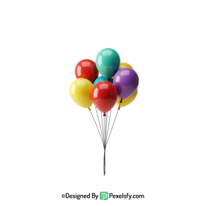 simple use colourful balloons png graphic, happy