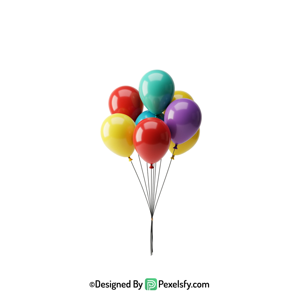 simple use colourful balloons png graphic, happy
