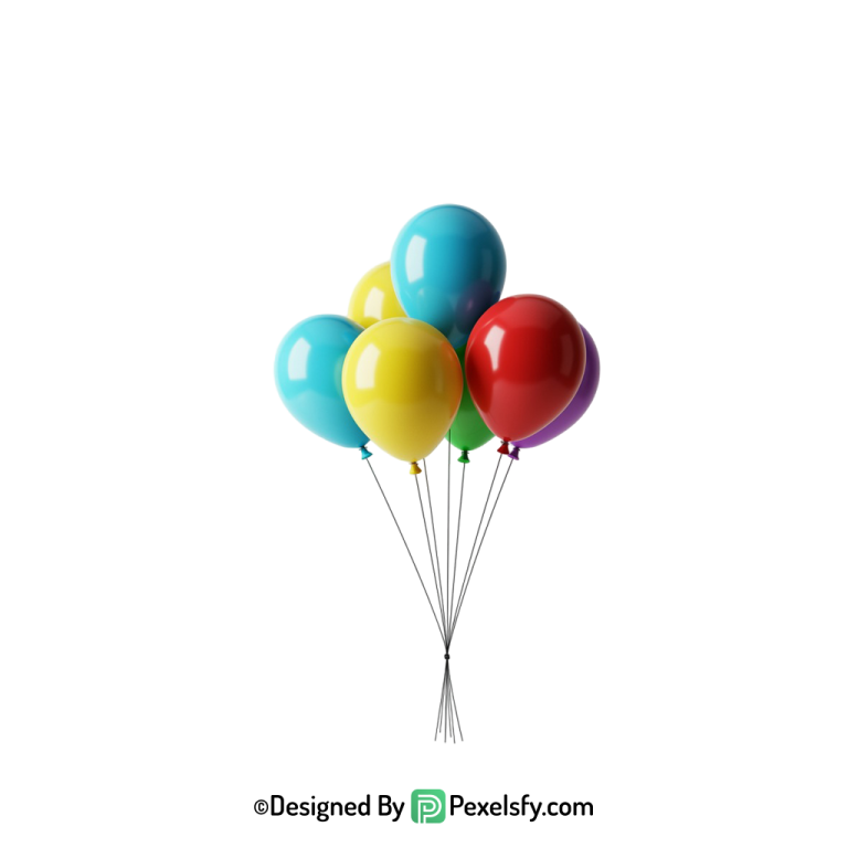 artistic background colourful balloons png image, happy